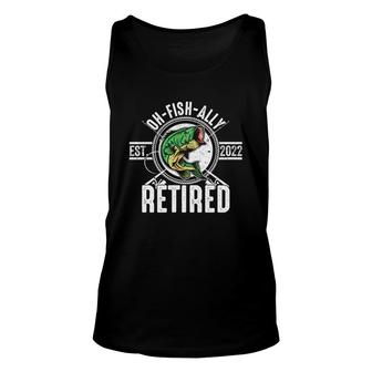 Oh Fish Ally Retired 2022 Impression Graphic Funny Retirement Unisex Tank Top - Thegiftio UK