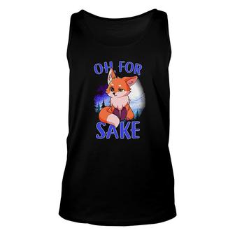 Oh For Fox Sake Cute Animal Unisex Tank Top - Thegiftio UK