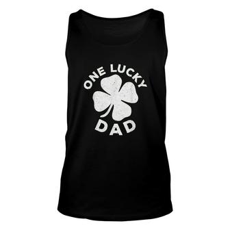 One Lucky Dad Vintage St Patrick Day Gift Unisex Tank Top - Thegiftio UK