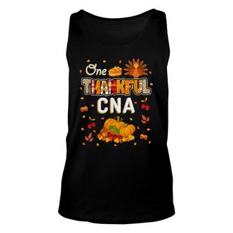 One Thankful Cna Fall Leaves Autumn Cna Thanksgiving Unisex Tank Top | Mazezy