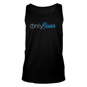Only Gains Onlygains Funny Gym Unisex Tank Top | Mazezy
