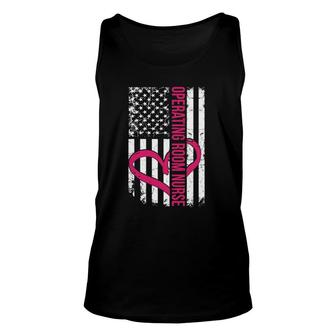 Operating Room Nurse Flag For Women And Men Unisex Tank Top | Mazezy
