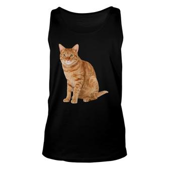 Orange Tabby Cat Lovers Gift Unisex Tank Top | Mazezy