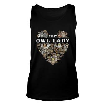 Owl Lady Unisex Tank Top | Mazezy