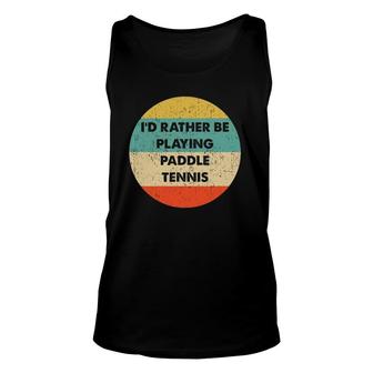 Paddle Tennis S Paddle Tennis Unisex Tank Top | Mazezy