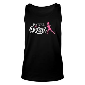 Padel Queen Women's Paddle Tennis Funny Gift Idea Unisex Tank Top | Mazezy