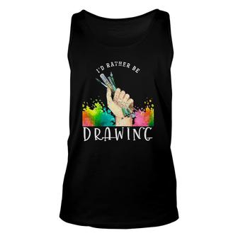 Paint Brush Painter Illustration Sketching Drawing Artist Unisex Tank Top | Mazezy