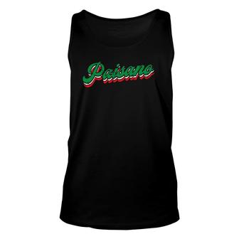 Paisano Italian Dad Grandpa Nonno Paisan Sang Italy Flag Unisex Tank Top | Mazezy