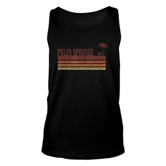 Palm Springs California Vintage 70S 80S Vacation Unisex Tank Top | Mazezy