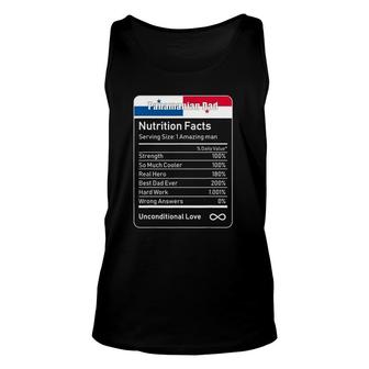 Panamanian Dad Nutrition Facts Panamanian Flag Unisex Tank Top | Mazezy