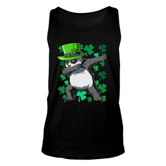 Panda Dabbing Panda Irish Leprechaun Panda St Patrick's Day Unisex Tank Top | Mazezy