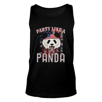 Panda Uncle Sam Funny 4Th Of July Usa America Gift Unisex Tank Top | Mazezy