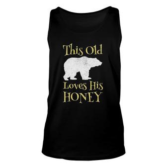 Mens Papa Bear Father's Day This Old Bear Loves His Honey Tank Top | Mazezy