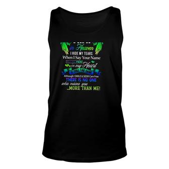 For My Papa In Heaven I Hide My Tears When I Say Your Name Father's Day Tank Top | Mazezy