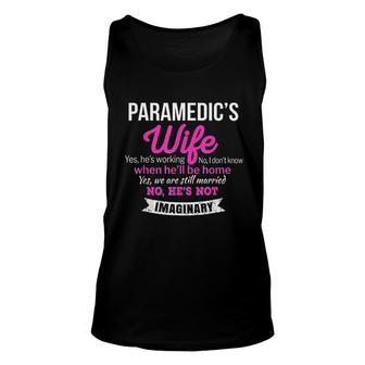 Paramedic's Wife Funny Anniversary Gifts Unisex Tank Top | Mazezy