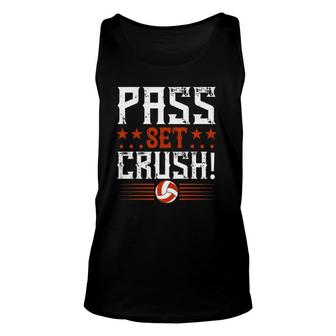 Pass Set Crush Volleyball Gifts Unisex Tank Top | Mazezy