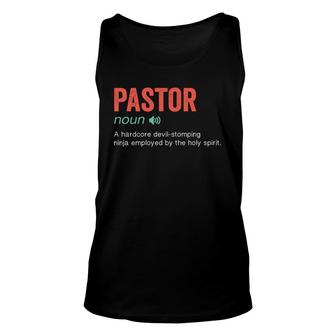 Pastor Definition Noun Job Title Gift Idea Unisex Tank Top - Thegiftio UK