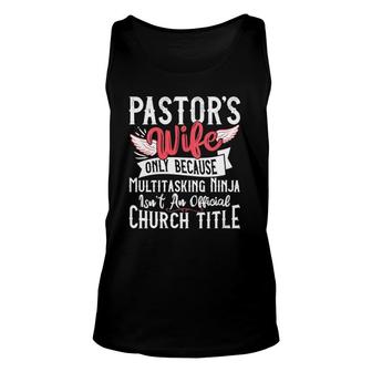 Womens Pastor Wife Ninja Christian Church Appreciation V-Neck Tank Top | Mazezy