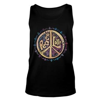 Peace Sign Love 60S 70S Hippie Costume Peace Sign Unisex Tank Top | Mazezy