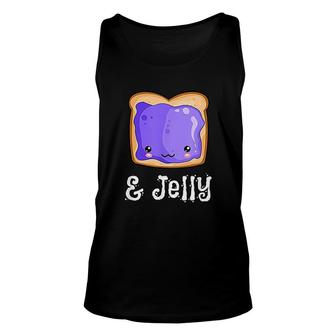 Peanut Butter & Jelly Kawaii Pb&j Matching Blueberry Jam Unisex Tank Top | Mazezy