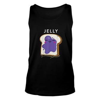 Peanut Butter Jelly Matching Couple Funny Gift Unisex Tank Top - Seseable
