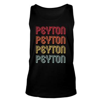 Peyton Gift Name Personalized Funny Retro Vintage Birthday Unisex Tank Top | Mazezy