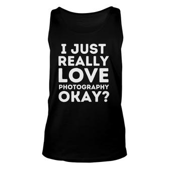 Photography Lover Fashion Photography Wedding Photographer Unisex Tank Top | Mazezy
