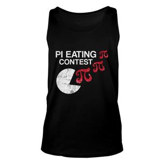 Pi Eating Contest Funny Math Geek Student Teacher Pi Day Unisex Tank Top - Thegiftio UK