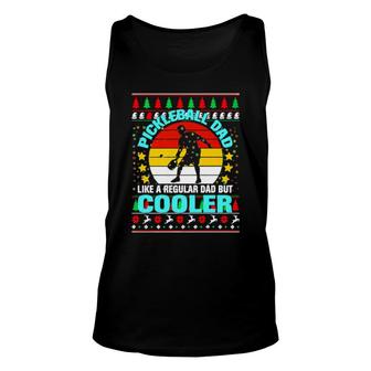 Pickleball Dad Like A Regular Dad But Cooler Ugly Christmas Tank Top | Mazezy
