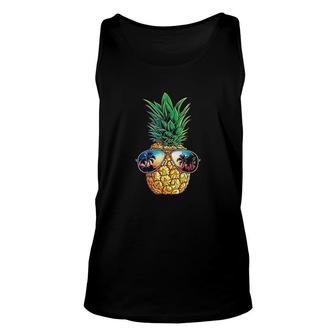 Pineapple Sunglasses Aloha Beaches Hawaiian Hawaii Unisex Tank Top | Mazezy