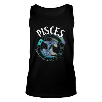 Pisces Zodiac Sign Astrology Gift Unisex Tank Top | Mazezy