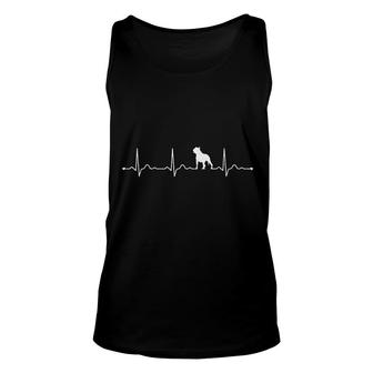 Pitbull Heartbeat I Love My Pitbull Unisex Tank Top | Mazezy