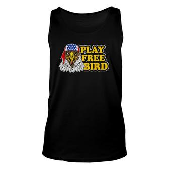 Play Free Bird Eagle American Flag Patriotic 4Th Of July Unisex Tank Top | Mazezy
