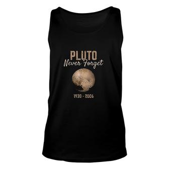 Pluto Never Forget Planet Space Astronomy Unisex Tank Top - Thegiftio UK