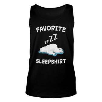 Polar Bear Bears Nap Sleeping Sleep Pajama Nightgown Unisex Tank Top | Mazezy