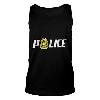 Police Simple Gift Unisex Tank Top | Mazezy