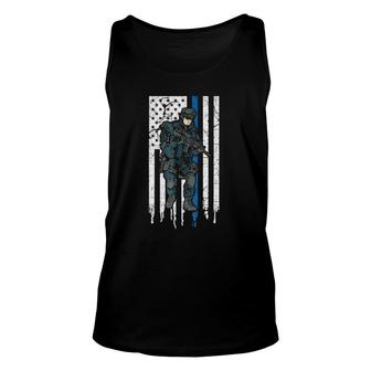 Police Swat Team Tactical Officer Unisex Tank Top | Mazezy