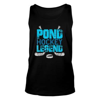 Pond Hockey Legend Sticks Unisex Tank Top | Mazezy