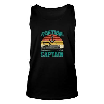 Pontoon Captain Funny Boaters Or Boat Driving Lovers Gift Unisex Tank Top - Thegiftio UK