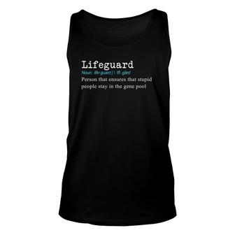 Womens Pool Lifeguard Dictionary Definition V-Neck Tank Top | Mazezy