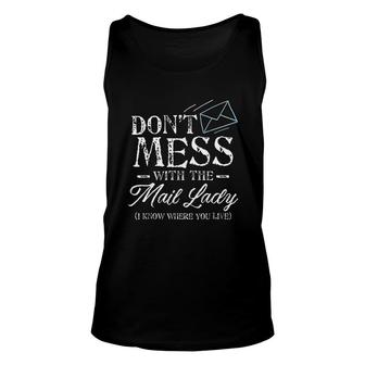 Post Office Worker Dont Mess With The Mail Unisex Tank Top - Thegiftio UK