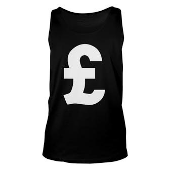 Pound Symbol Currency Gift Unisex Tank Top | Mazezy