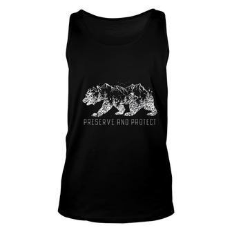 Preserve Protect Vintage National Park Bear Forest V2 Unisex Tank Top - Thegiftio UK