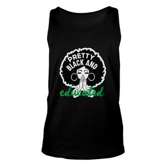 Pretty Black And Educated Green Black Women Unisex Tank Top - Thegiftio