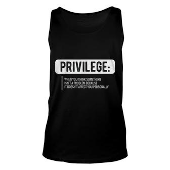 Privilege Civil Rights Unisex Tank Top | Mazezy CA