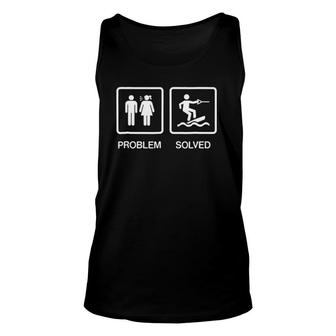 Problem Solved Funny Wakeboard Skurfer Gift Unisex Tank Top | Mazezy