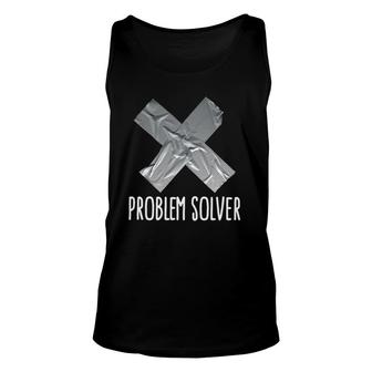 Problem Solver Lazy Husband Duct Tape Father's Day Tank Top | Mazezy