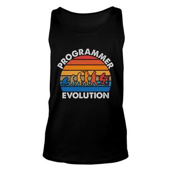 Programmer Evolution Job Vintage Retro Style Unisex Tank Top - Thegiftio UK