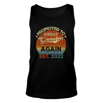Mens Promoted To Great Grandpa Again 2022 Paw Paw Papa Pops Pop Tank Top | Mazezy