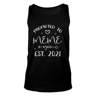 Promoted To Meme Again Est 2021 Cool Pregnancy Announcement Tank Top | Mazezy